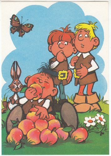 Abrafaxe Postkarte [Jg. 1980] - Apfel Z1