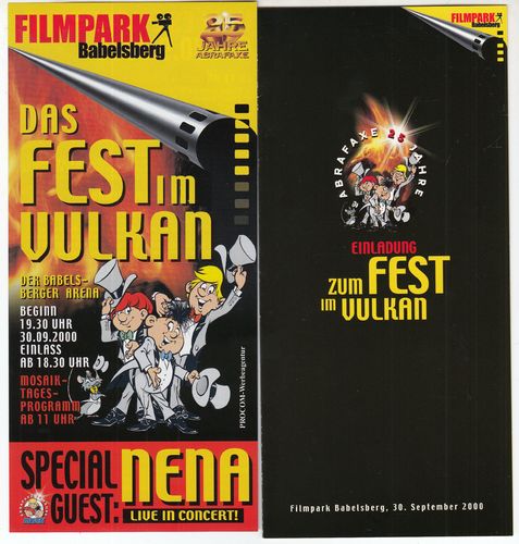 Abrafaxe Eintrittskarte + Flyer Fest im Vulkan Z1
