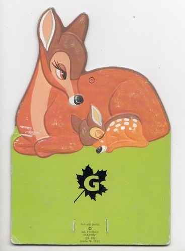 Walt Disney Kalenderhalter - Reh und Bambi Zustand Z1-2