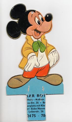 Walt Disney Kalenderhalter - Micky Maus Zustand Z2
